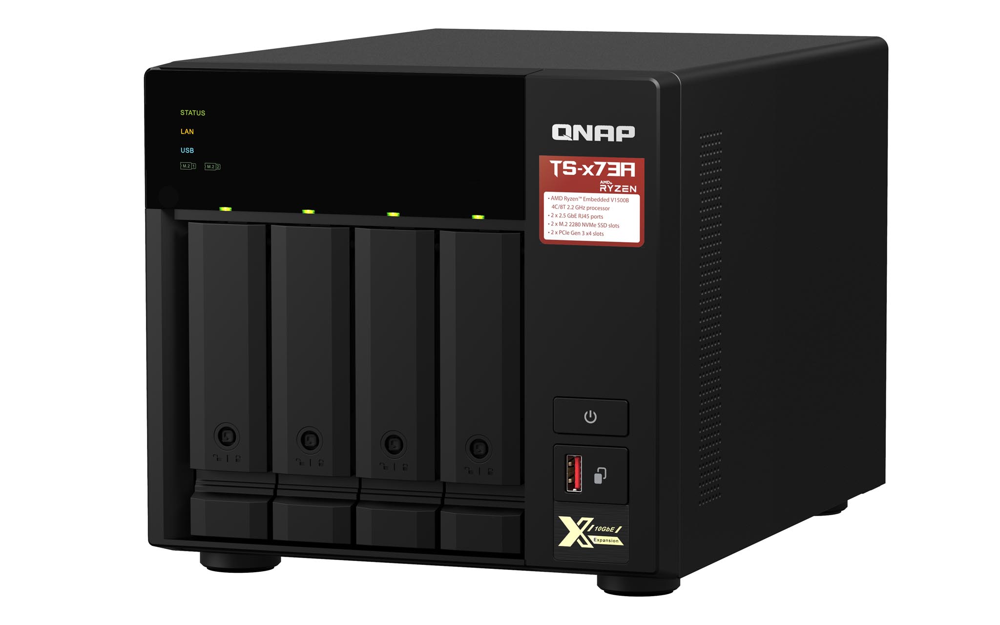 QNAP TS-473A-8G 4 Bay, Thiết Bị Lưu Trữ NAS QNAP TS-473A-8G Chính Hãng